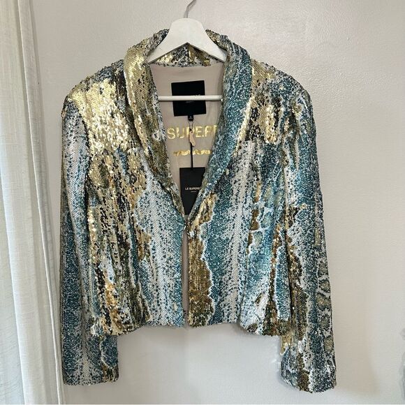 Le Superbe Morrison Jacket - Aqua Rattler Sequin - Picture 4 of 8